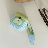 Boogzel Apparel Green Apple Checkered AirPods Case, view 3