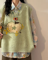 Boogzel Apparel Green Apple Embroidered Vest, view 2