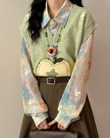 Boogzel Apparel Green Apple Embroidered Vest, view 3