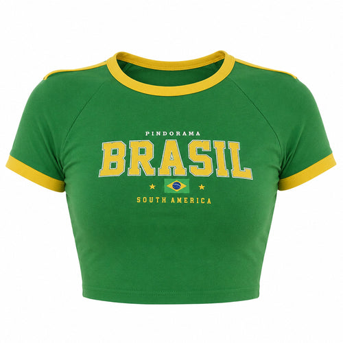 Boogzel Apparel Green Brazil Crop Top