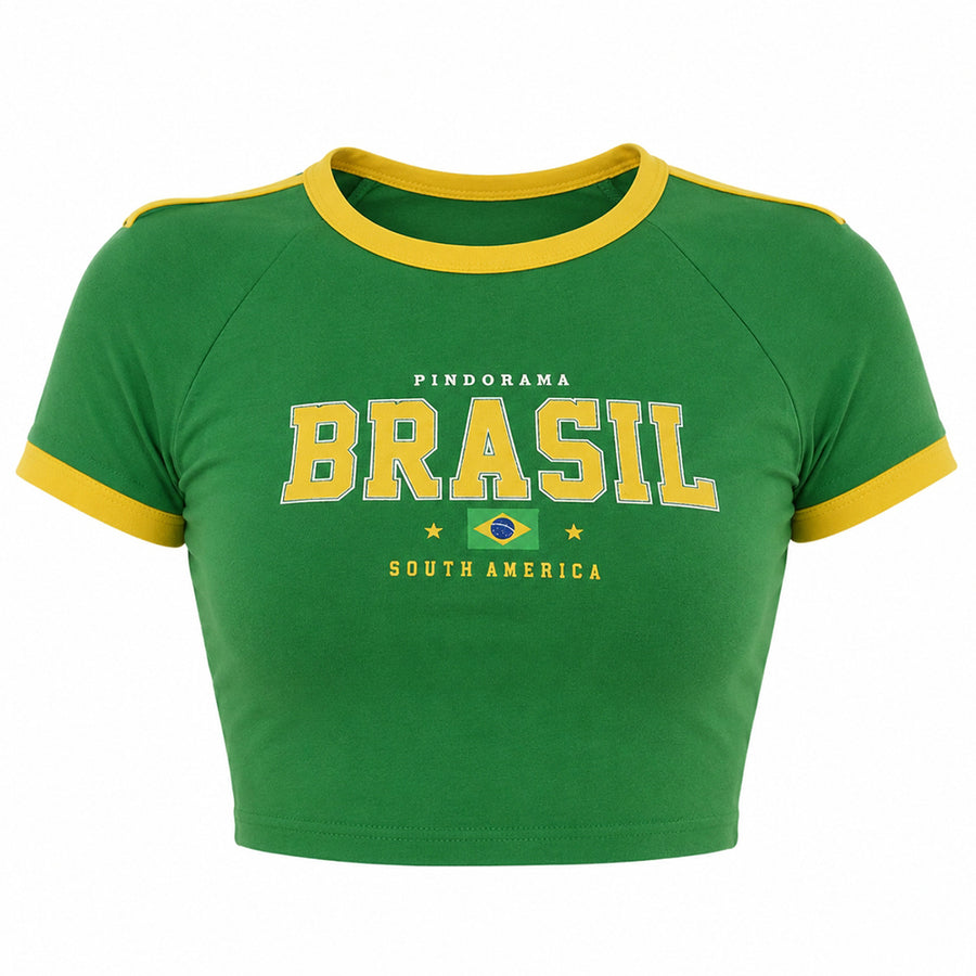 Boogzel Apparel Green Brazil Crop Top