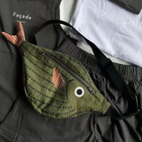 Boogzel Apparel Green Fish Waist Bag, view 2