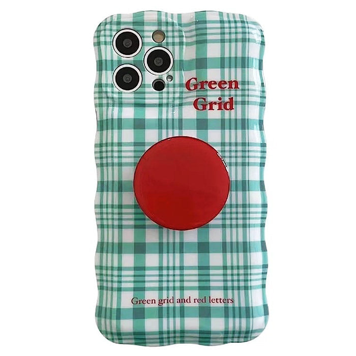 Boogzel Apparel Green Grid iPhone Case
