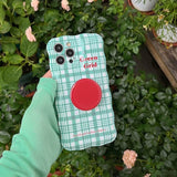 Boogzel Apparel Green Grid iPhone Case, view 2