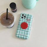 Boogzel Apparel Green Grid iPhone Case, view 3