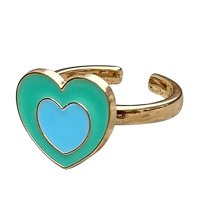 Boogzel Apparel Green Heart Anxiety Ring ๐