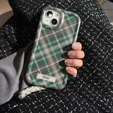 Boogzel Apparel Green Plaid iPhone Case, view 2