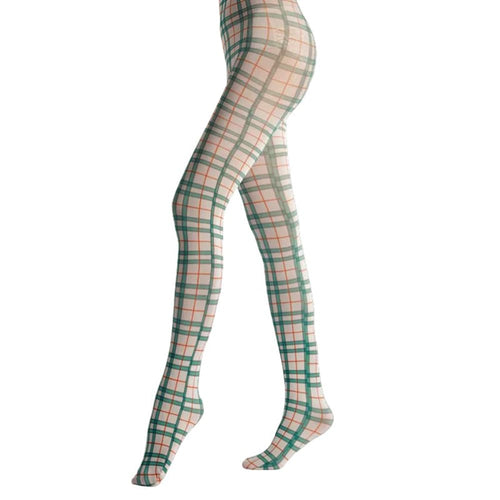 Boogzel Apparel Green Plaid Patterned Tights