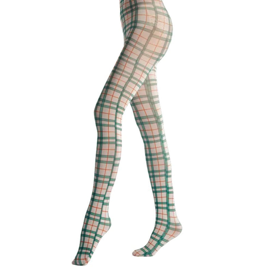 Boogzel Apparel Green Plaid Patterned Tights