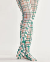 Boogzel Apparel Green Plaid Patterned Tights, view 4