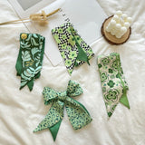 Boogzel Apparel Green Satin Scarf, view 2