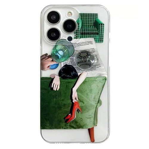 Boogzel Apparel Green Sofa iPhone Case