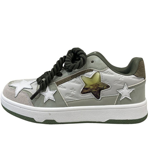 Boogzel Apparel Grey Clear Star Sneakers