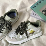 Boogzel Apparel Grey Clear Star Sneakers, view 4