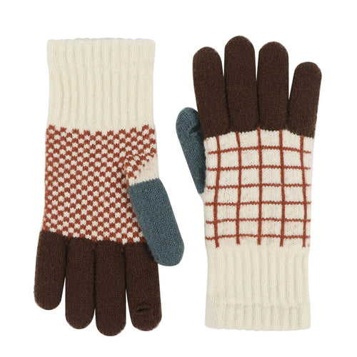 Boogzel Apparel Grid Pattern Knit Gloves