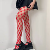 Boogzel Apparel Grid Patterned Mesh Tights, view 2