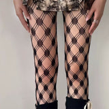 Boogzel Apparel Grid Patterned Mesh Tights, view 5