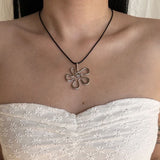 Boogzel Apparel Groovy Floral Outline Necklace, view 2