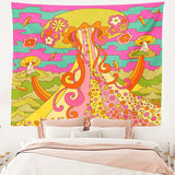Boogzel Apparel Groovy Mushroom Tapestry, view 2