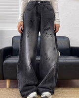 Boogzel Apparel Grunge Aesthetic Cat Jeans, view 5