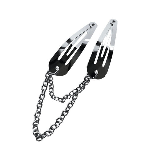 Boogzel Apparel Grunge Aesthetic Chain Hair Clips