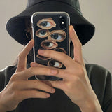Boogzel Apparel Grunge Aesthetic Eyes IPhone Case, view 2