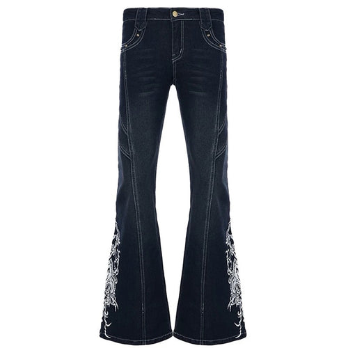 Boogzel Apparel Grunge Aesthetic Flared Jeans