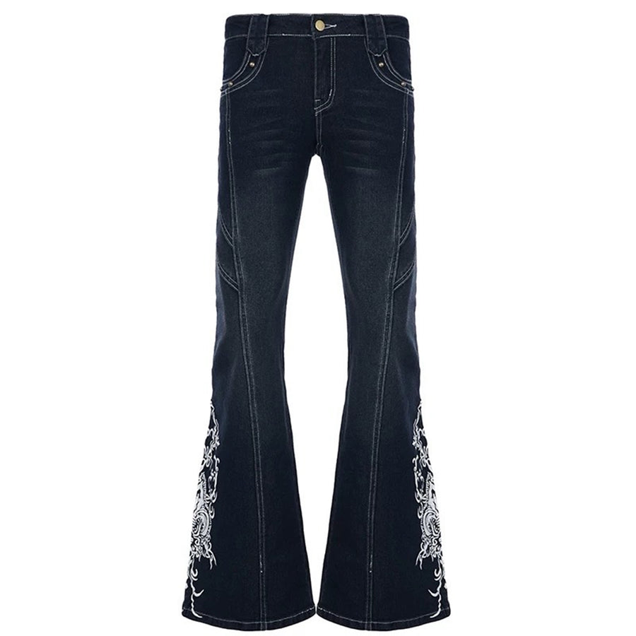 Boogzel Apparel Grunge Aesthetic Flared Jeans