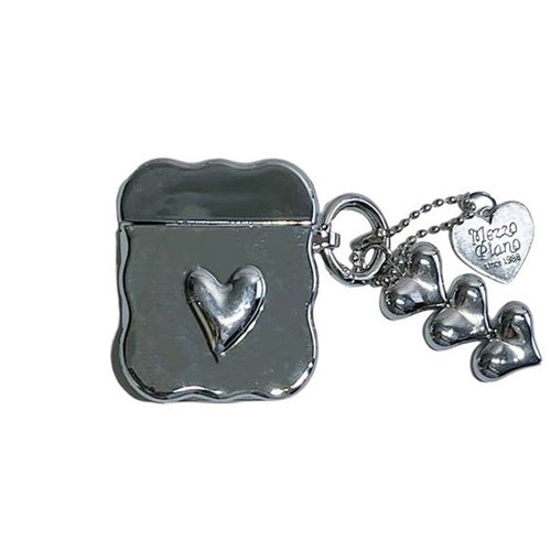 Boogzel Apparel Grunge Aesthetic Metal Heart Airpods Case