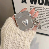 Boogzel Apparel Grunge Aesthetic Metal Heart Airpods Case, view 2