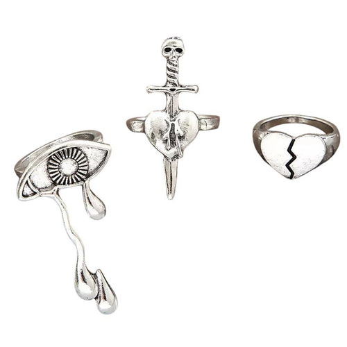 Boogzel Apparel Grunge Aesthetic Ring Set
