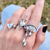 Boogzel Apparel Grunge Aesthetic Ring Set, view 2