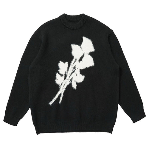 Boogzel Apparel Grunge Aesthetic Rose Print Sweater