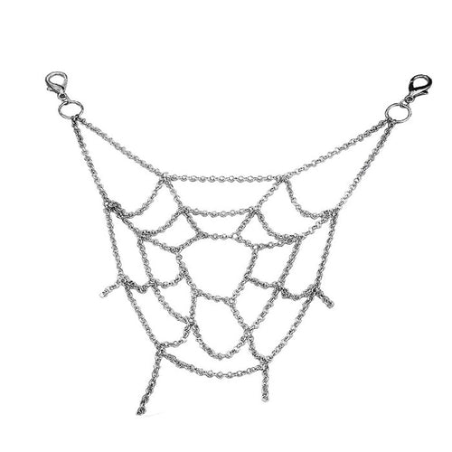 Boogzel Apparel Grunge Aesthetic Spiderweb Pant Chain