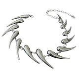 Boogzel Apparel Grunge Aesthetic Spike Choker Necklace, view 2