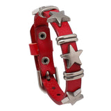 Boogzel Apparel Grunge Aesthetic Star Leather Bracelet, view 6