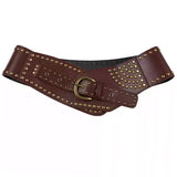 Boogzel Apparel Grunge Aesthetic Wide Leather Belt, view 2