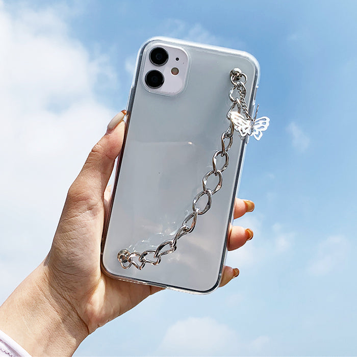Boogzel Apparel Grunge Butterfly Chain iPhone Case