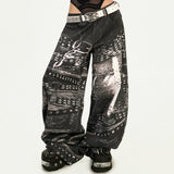Boogzel Apparel Grunge Chain Print Wide Pants, view 3