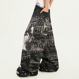 Boogzel Apparel Grunge Chain Print Wide Pants, view 5