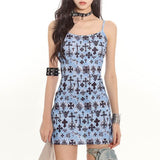 Boogzel Apparel Grunge Cross Print Mini Dress, view 2