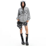 Boogzel Apparel Grunge Cut-Out Shoulder Sweatshirt, view 6