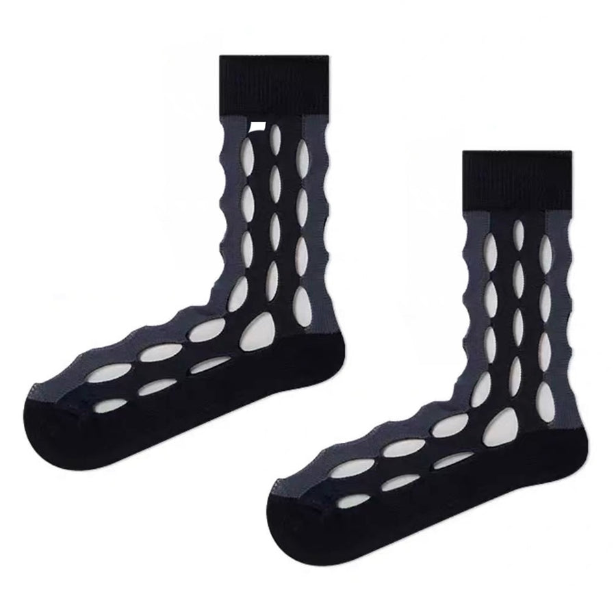 Boogzel Apparel Grunge Cutout Mesh Socks
