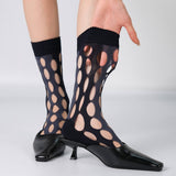 Boogzel Apparel Grunge Cutout Mesh Socks, view 2