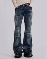 Boogzel Apparel Grunge Distressed Flare Jeans, view 3