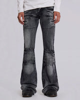 Boogzel Apparel Grunge Distressed Flare Jeans, view 4