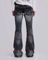 Boogzel Apparel Grunge Distressed Flare Jeans, view 5