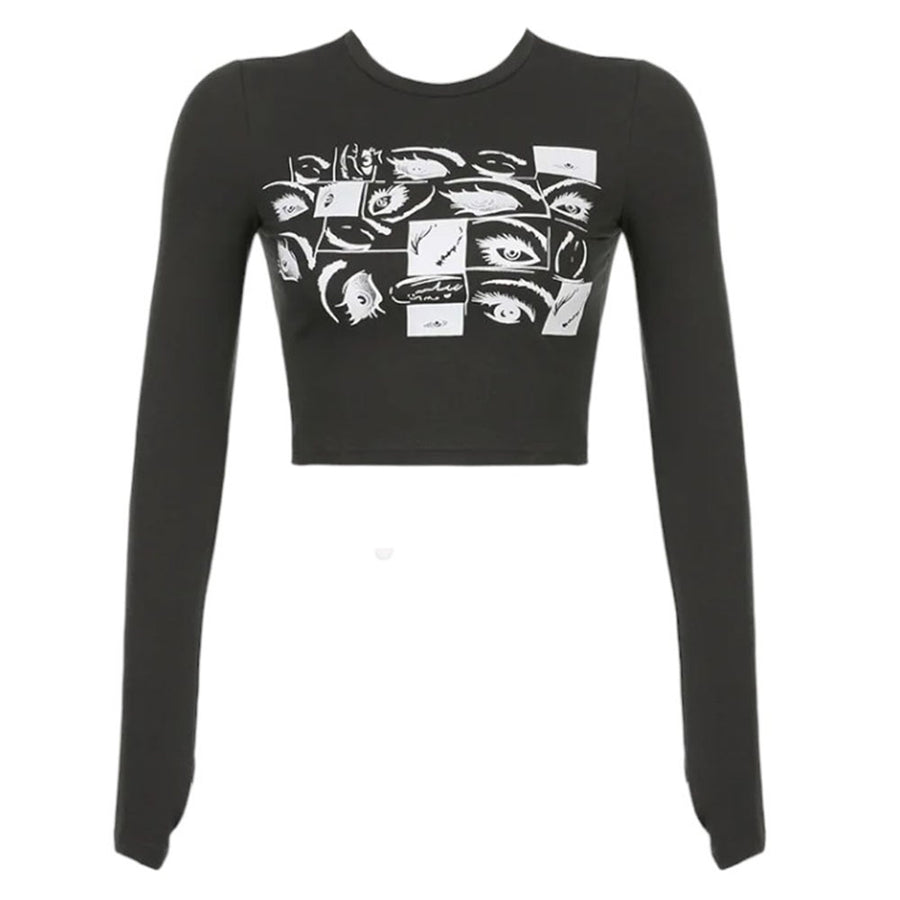 Boogzel Apparel Grunge Eyes Long Sleeve Tee