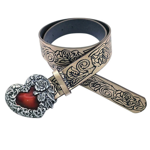 Boogzel Apparel Grunge Heart Buckle Belt