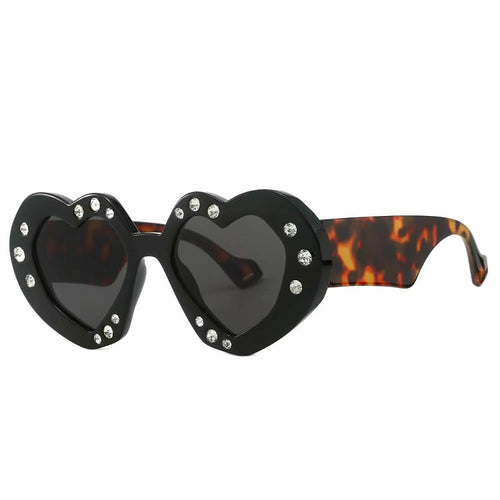 Boogzel Apparel Grunge Style Bold Heart-Shaped Sunglasses